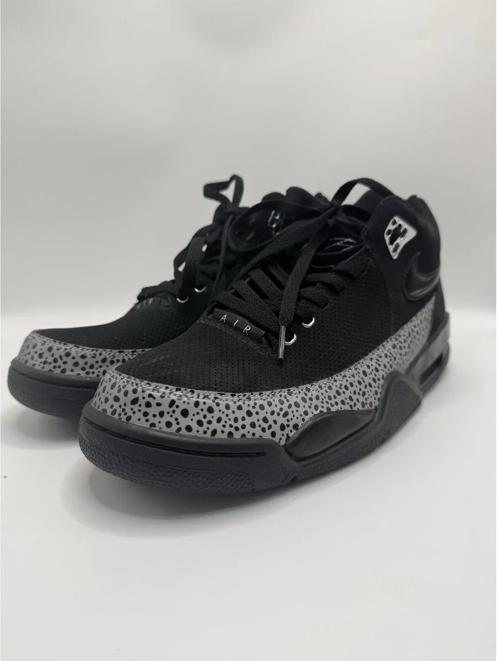 Nike Air Flight Squad Black Grey Safari Print 679260-001 Mens Size 9 NWOB